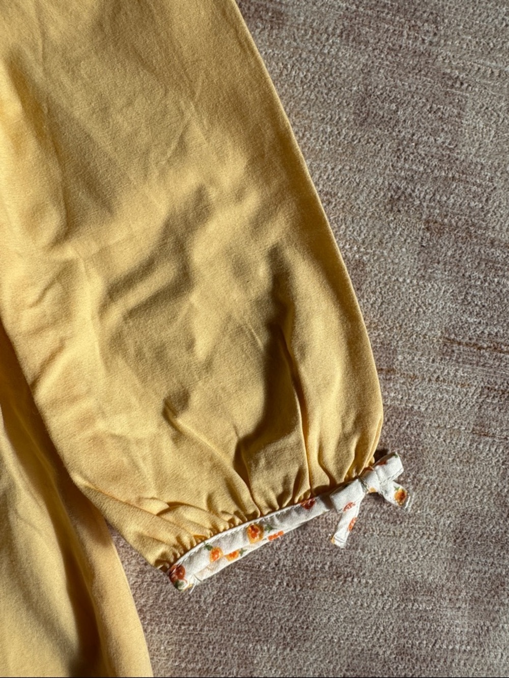 Gymboree Cotton Yellow Baby Dress with Ruffle Trim Sheep Appliqués size 18-24M - Picture 4 of 8